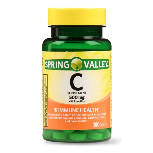 Spring Valley Vitamin C Tablets 500 mg 100 Ct