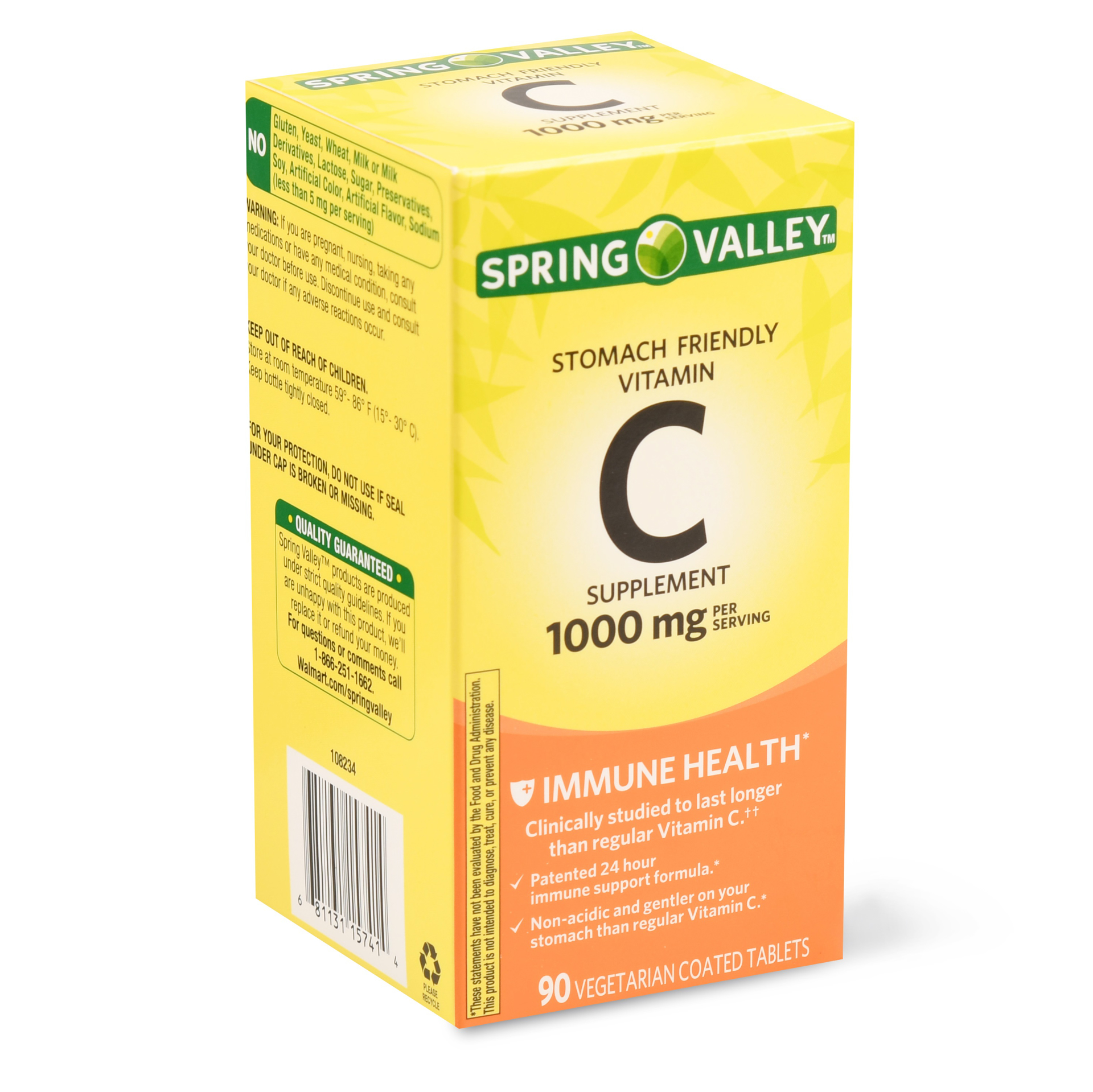Spring Valley Stomach Friendly Vitamin C Tablets 1000 mg