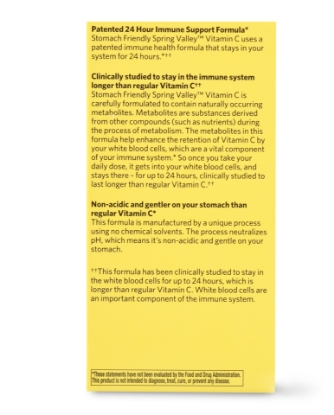 Spring Valley Stomach Friendly Vitamin C Tablets 1000 mg 90 Ct