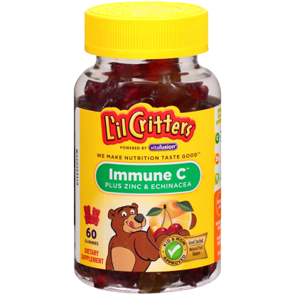 L'il Critters Immune C Vitamin C Plus Zinc & Echinacea Immune Support Gummies 60 Count