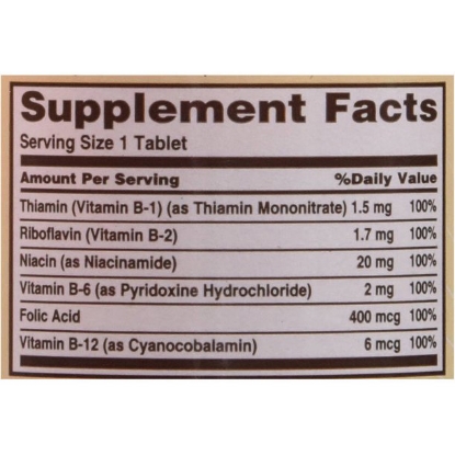 Sundown Vitamin B Complex Tablets 100 CT Pack of 3