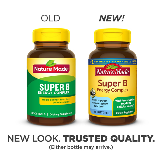 Nature Made Super B Energy Complex Softgels 60 Count for Metabolic Health