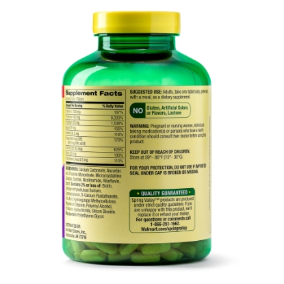 Spring Valley Super Vitamin B-Complex Tablets 500 Count