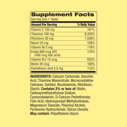 Spring Valley Super Vitamin B-Complex Tablets 500 Count