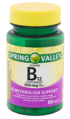Spring Valley Vitamin B12 Tablets 500 mg 100 Count