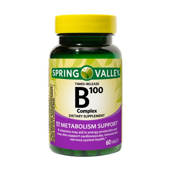 Spring Valley Timed-Release B100 Complex Tablets 60 Count