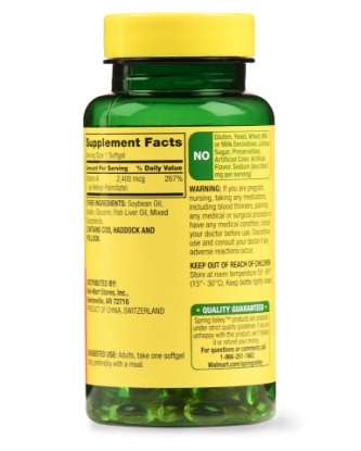 Spring Valley Vitamin A Softgels 2400 mg 250 Count