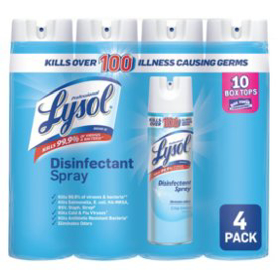 Lysol Disinfectant Spray Crisp Linen 4 pk 19 oz each