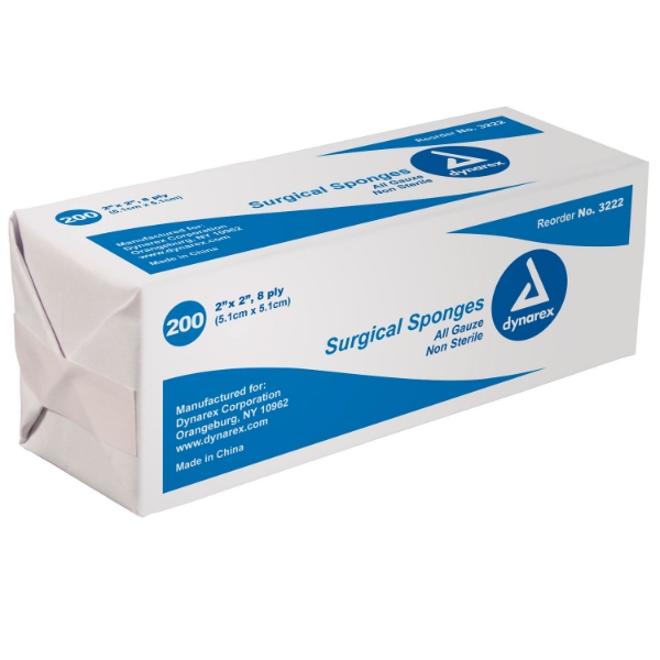 Dynarex Non-Sterile Gauze Sponges 2" x 2"