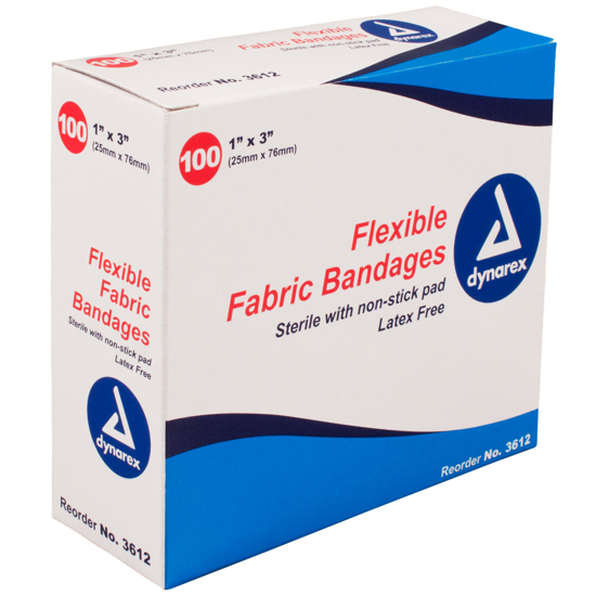 Dynarex Flexible Sterile Fabric Bandage 1" x 3"