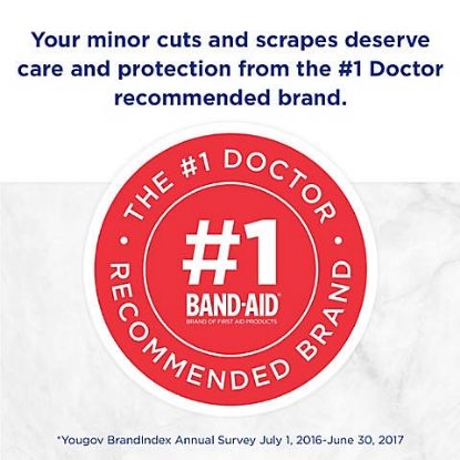 Band-Aid Brand Flexible Fabric Adhesive Bandages for Minor Wound Care 100 ct