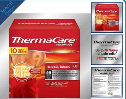 ThermaCare Lower Back and Hip Heatwraps 10 ct