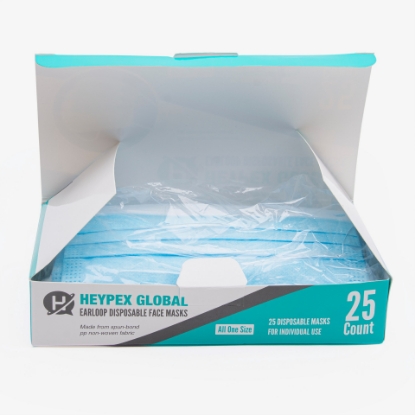 Heypex Global Earloop Disposable Face Masks 25ct