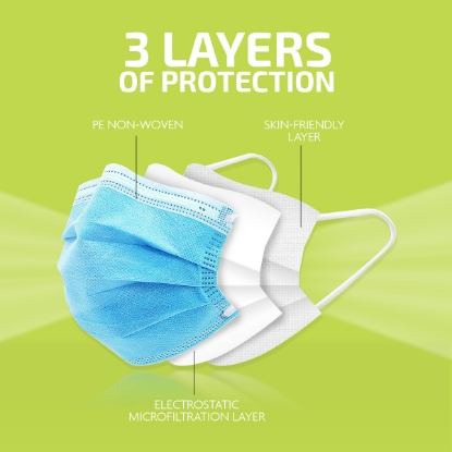 25 Unit Earloop Face Masks Soft & Comfortable 3 Ply Non-Woven Fabric Disposable Safety Cover Guard against Air Pollution Unseen Airborne Substances Pollen Smoke etc with Resealable Bag By Nifola