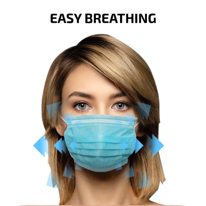 25 Unit Earloop Face Masks Soft & Comfortable 3 Ply Non-Woven Fabric Disposable Safety Cover Guard against Air Pollution Unseen Airborne Substances Pollen Smoke etc with Resealable Bag By Nifola