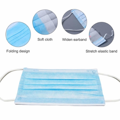 25 Unit Earloop Face Masks Soft & Comfortable 3 Ply Non-Woven Fabric Disposable Safety Cover Guard against Air Pollution Unseen Airborne Substances Pollen Smoke etc with Resealable Bag By Nifola