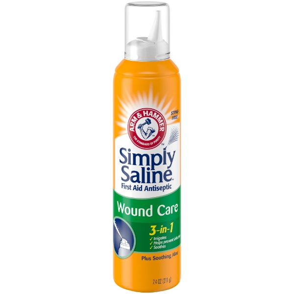 Arm & Hammer Simply Saline First Aid Antiseptic Wound Care 3 in 1 7.4 OZ