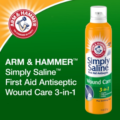 Arm & Hammer Simply Saline First Aid Antiseptic Wound Care 3 in 1 7.4 OZ