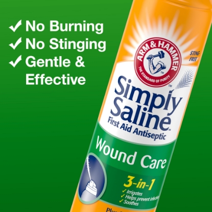 Arm & Hammer Simply Saline First Aid Antiseptic Wound Care 3 in 1 7.4 OZ
