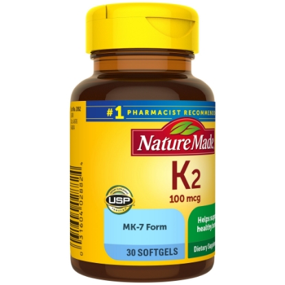 Nature Made Vitamin K2 100 mg Softgel 30 Count for Bone Health