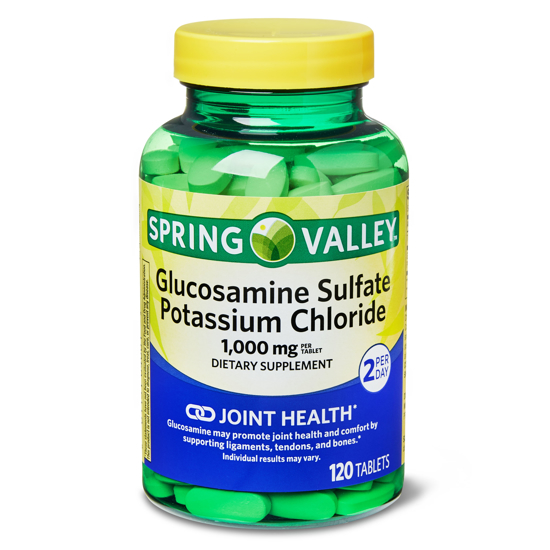 Spring Valley Glucosamine Sulfate Potassium Chloride Tablets 1000 mg 120 Count
