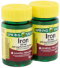 Spring Valley Iron Tablets 65 mg 100 Count 2 Pack