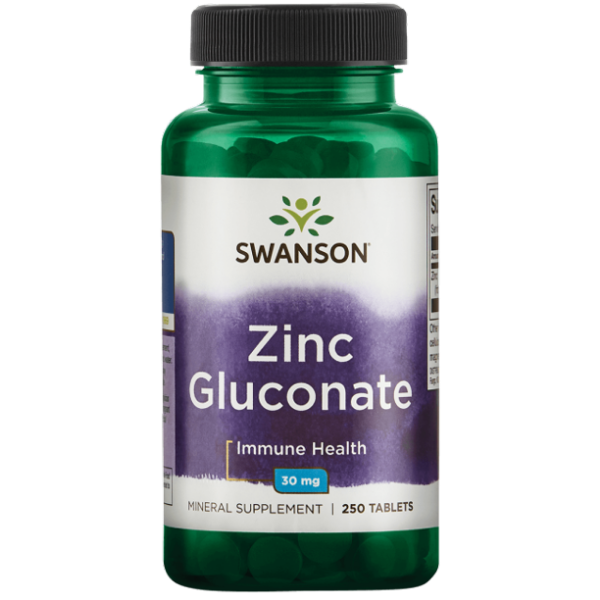 Swanson Zinc Gluconate 30 mg 250 Tabs