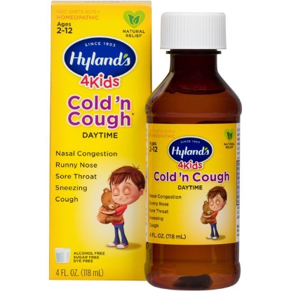 Hyland's 4 Kids Cold 'n Cough Relief Liquid Natural Relief of Common Cold Symptoms 4 Ounces
