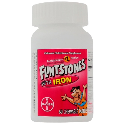 Flintstones Chewable Kids Vitamins w Iron Multivitamin for Kids 60 Ct