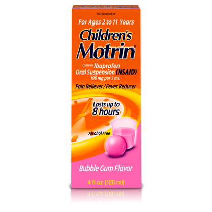 Children's Motrin Ibuprofen Kids Medicine Bubblegum Flavor 4 fl. oz