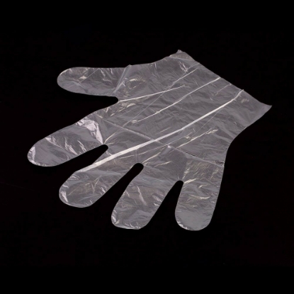 SISIGAD PE Glove Plastic Clear Disposable Gloves for Food Cleaning Catering Beauty 100 PCS