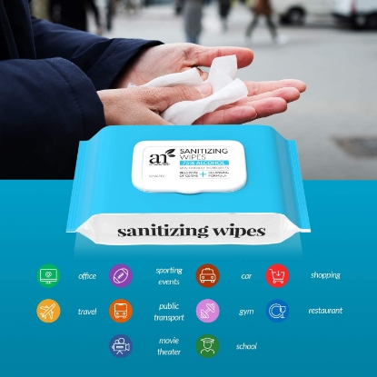 ArtNaturals Hand Sanitizing Wipes Portable Hand Sanitizer Wipes Unscented Keep Hands Hygienic 1 Pack  50PCS