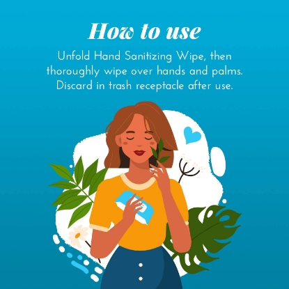 ArtNaturals Hand Sanitizing Wipes Portable Hand Sanitizer Wipes Unscented Keep Hands Hygienic 2 Pack  50PCS