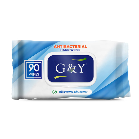 G&Y Antibacterial Hand Wipes 90 Sheet 1 Pack