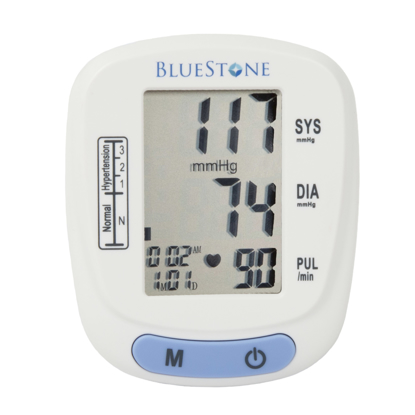 Bluestone Automatic LCD Wrist Blood Pressure Monitor Adjustable Cuff & Storage Case