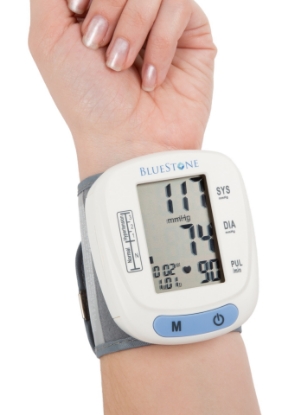 Bluestone Automatic LCD Wrist Blood Pressure Monitor Adjustable Cuff & Storage Case