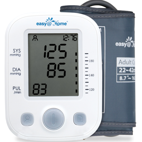 Easy@Home Digital Blood Pressure Monitor Upper Arm with Pulse Rate Indicator Accurate Automatic BP Machine with Large Cuff 2 User Individual Memory FDA Cleared EBP-020