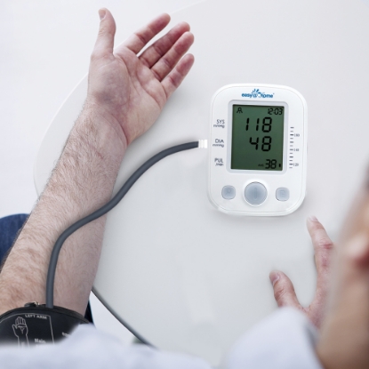 Easy@Home Digital Blood Pressure Monitor Upper Arm with Pulse Rate Indicator Accurate Automatic BP Machine with Large Cuff 2 User Individual Memory FDA Cleared EBP-020