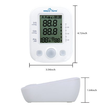 Easy@Home Digital Blood Pressure Monitor Upper Arm with Pulse Rate Indicator Accurate Automatic BP Machine with Large Cuff 2 User Individual Memory FDA Cleared EBP-020