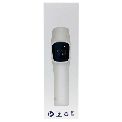 Picture of GuruNanda Contact-Less Infrared Forehead Thermometer for Adults & Kids - Instant, Accurate - Baby Safe with LCD Display