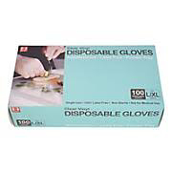 Picture of Clear  Disposable Vinyl Gloves, L/XL  100 ct.