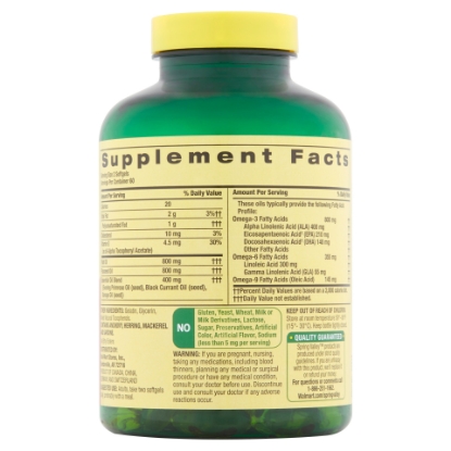 Spring Valley Fish Flax & Borage Oil Softgels 120 Count  2 pak