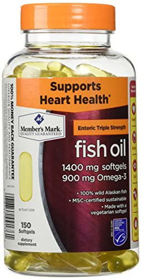 Picture of Member's Mark 1400 mg Triple Strength Fish Oil 150 ct