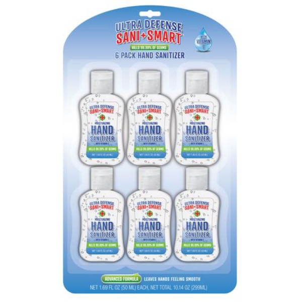 Ultra Defense Sani+Smart Hand Sanitizer with Vitamin E (1.69 oz., ea. 6 pk.)