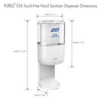 Purell Professional Hand Sanitizer ES6 Starter Kit, White Dispenser