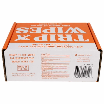 Trip Wipes Hand Sanitizing Wipes, Citrus, 100-count