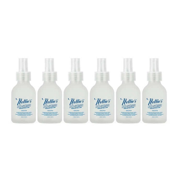 Nellie's Hand Sanitizer, Eucalyptus, 3.38 fl oz, 6-count