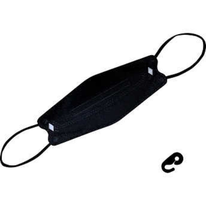 Rorze Flex Fold KN95 Respirator Face Mask, Single Use, One Size, Black, 50 ct