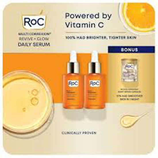 RoC Revive and Glow Daily Serum (1 fl. oz., 2 pk.) + Retinol Capsules (10 ct.)