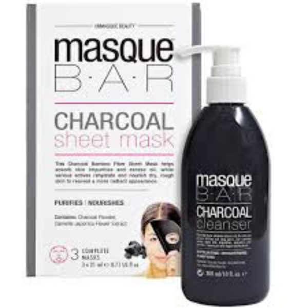 Masque Bar Charcoal Cleanser and Sheet Mask Set